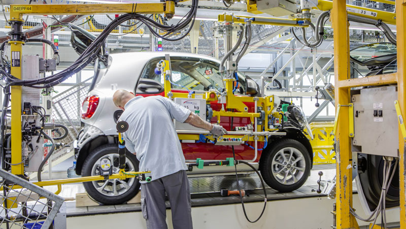 Assembly of new smart fortwo 2014 at Hambach plant