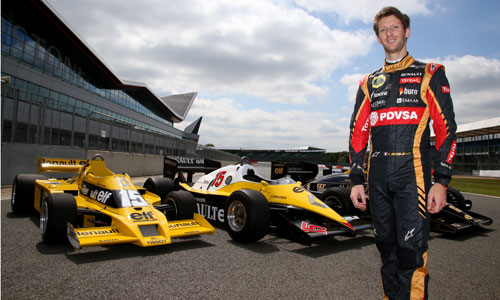 Romain Grosjean et les monoplaces moteurs turbo à Silverstone 2014