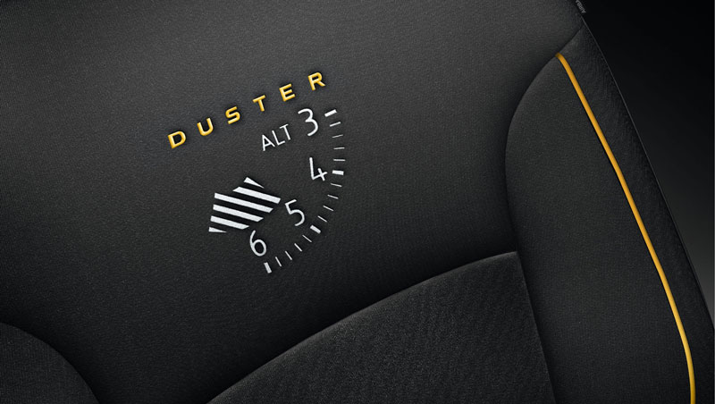 Sellerie de la série limitée Dacia Duster Air / Blackstorm