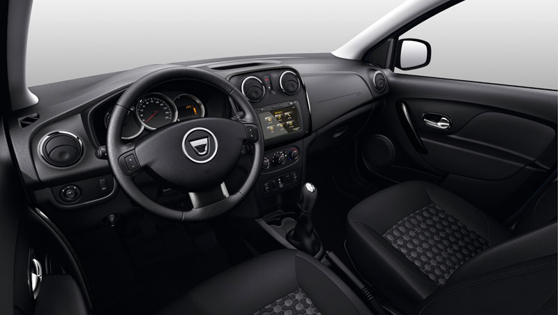 Intérieur de la série limitée Dacia Sandero Black Touch