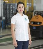 Portrait of Georgiana Mutu, age 34, production workshop manager in engine assembly at the Pitesti plant (Romania), where she manages over 260 men and women.